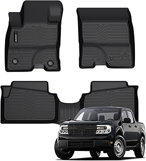 All Weather Floor Mats Fit for Ford Maverick Hybrid 2022-2024 TPE Rubber Liners Maverick Hybrid Accessories Set All Season Guard Odorless Anti-Slip Floor Mats