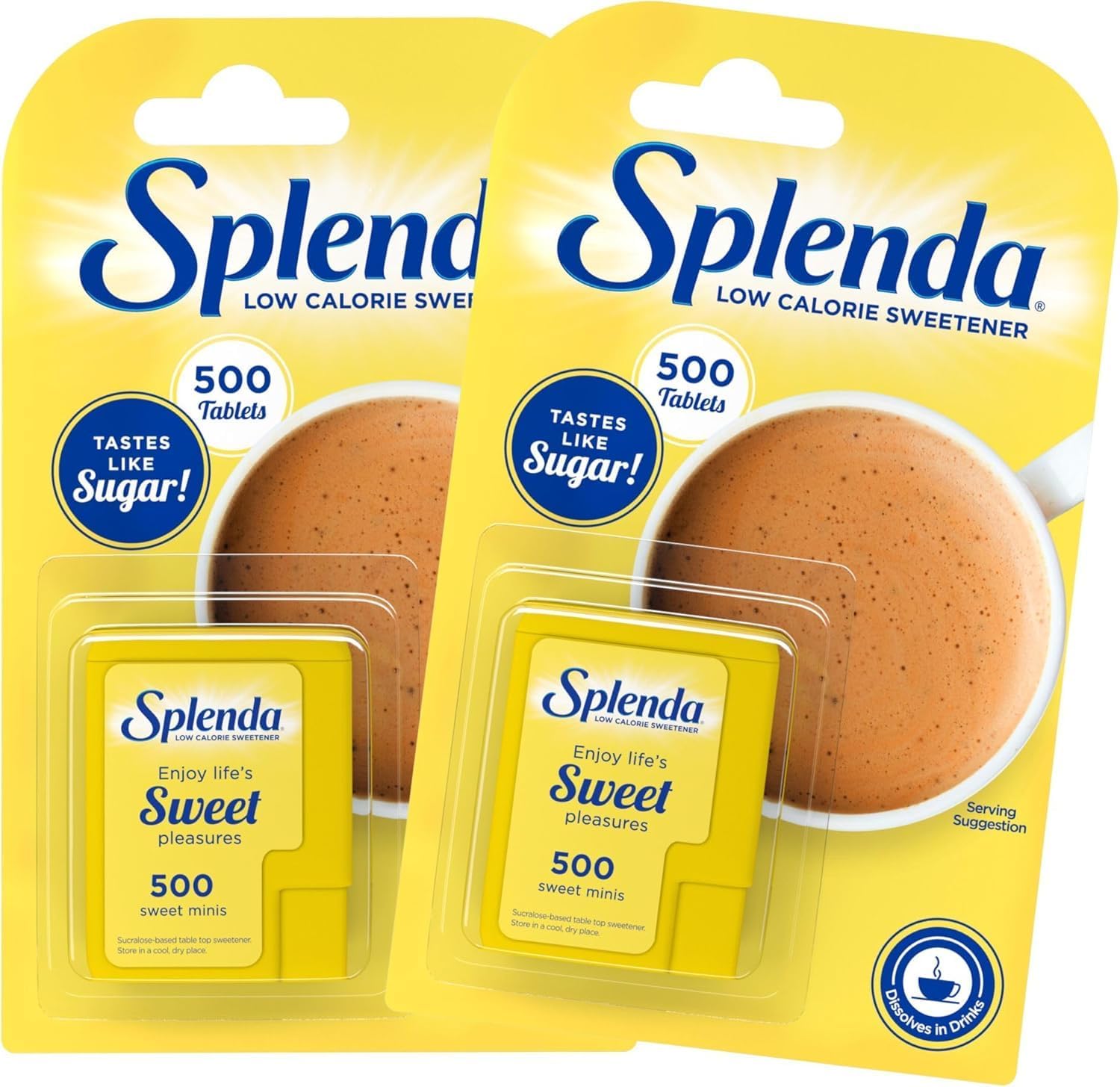 Splenda Low Calorie Sweetener 1000 Tablets (Pack of 2x 500)