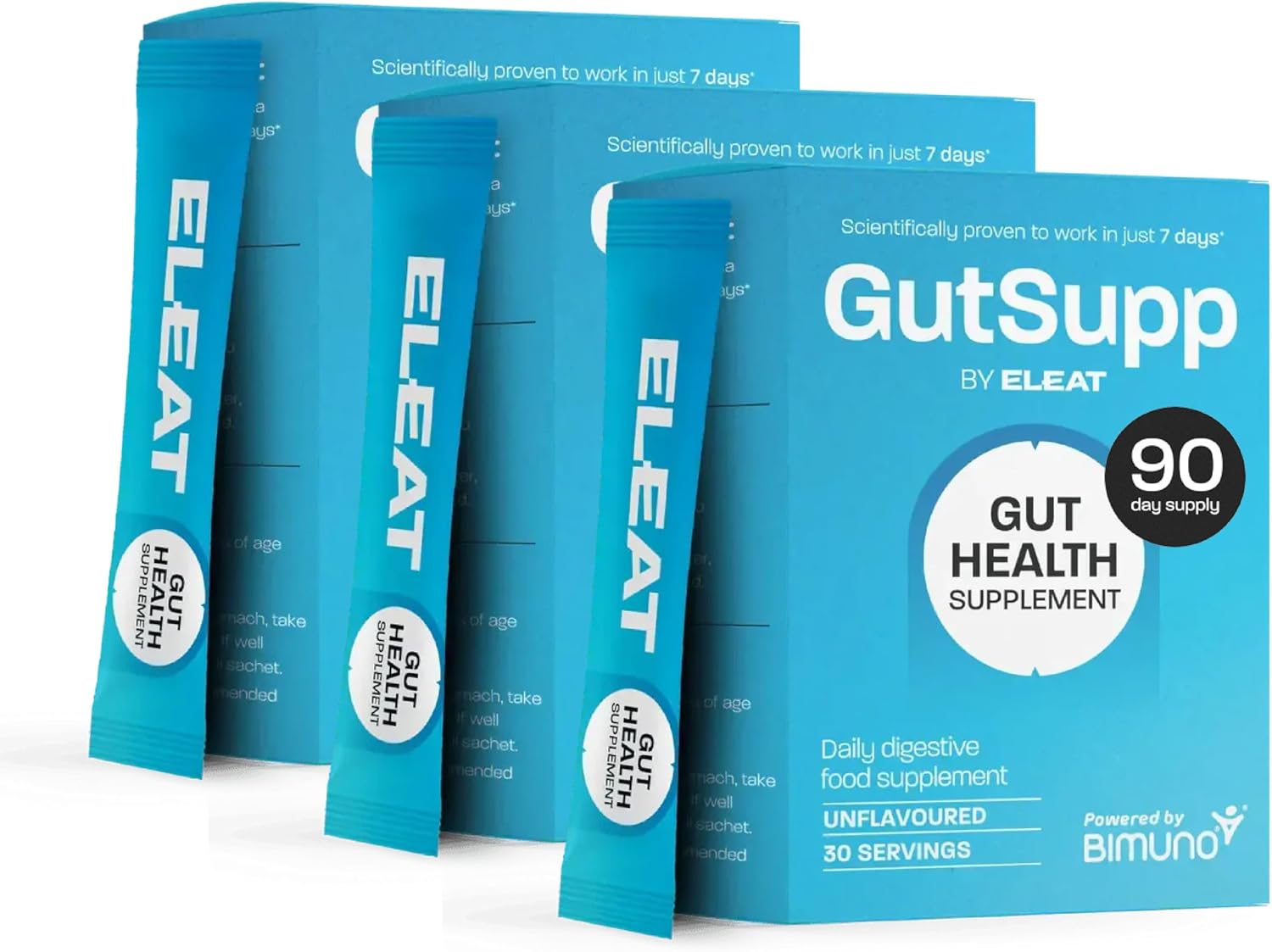 GutSupp Prebiotic Fibre Supplement for Gut Health (Formerly Bimuno) | High-Fibre Tasteless Soluble Powder | Supports Digestive Function | Suitable for Women & Men | 90-Day Supply