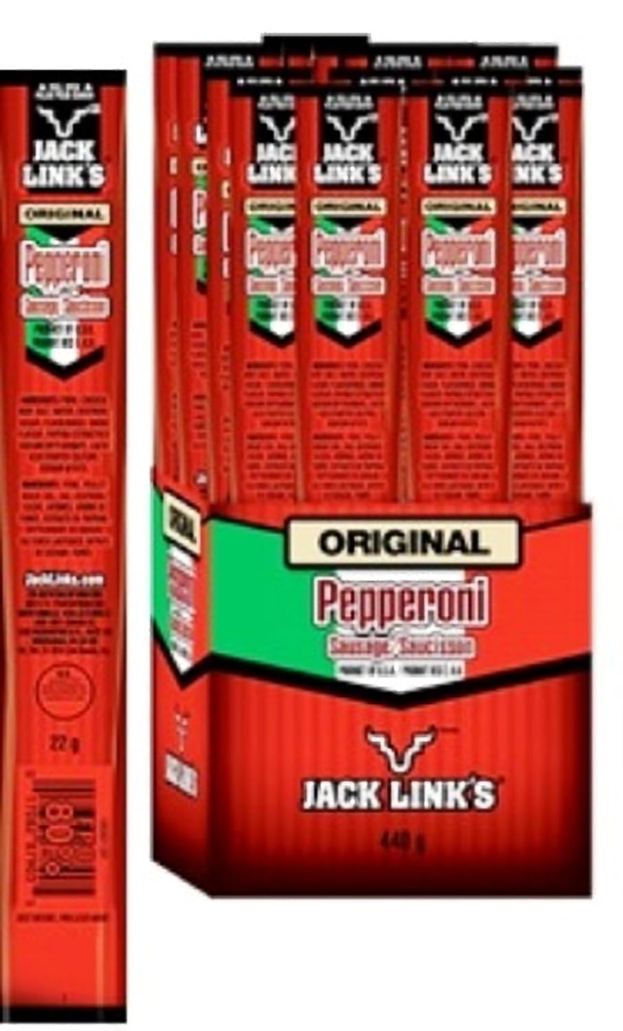 Jack Link's Pepperoni Sausage Wrapped Sticks 20-22g Packages (Original)