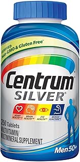 Centrum Silver Multivitamin for Men 50 Plus, Multimineral Supplement, 250 Count