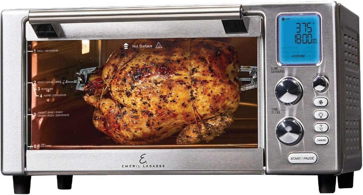 Emeril Lagasse Power Air Fryer Oven 360,2020 Model,Special Edition,9-in-1 Multi Cooker,Free Emeril’s Recipe Book Included ,Digital Display, Slick Design,With Special 1 Year Warranty,As Seen On TV