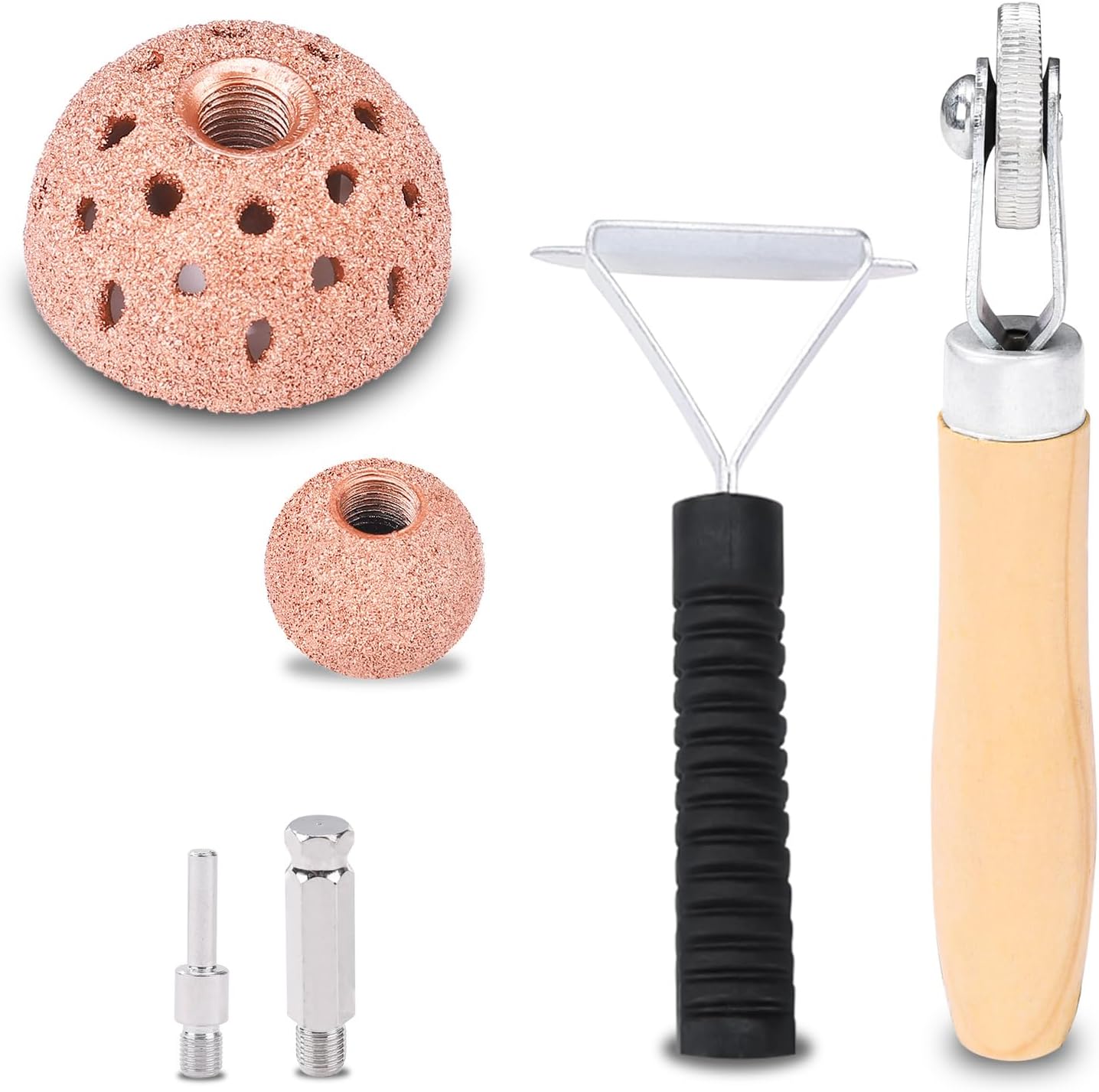 Tire Patch Repair Tools Tire Tungsten Carbide Buffing Wheels 25mm 42mm Tire Patch Roller Scraping Cutter for Car Tire Grinding Polishing Accessories Kit