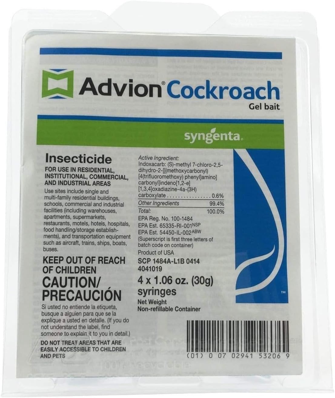 Advion Cockroach Gel Bait, (10 Pack) 40 Tubes x 30-Grams, German Roach Insect Pest Control, Indoor and Outdoor Use, Roach Killer Gel for American, German and Other Major Cockroach Species