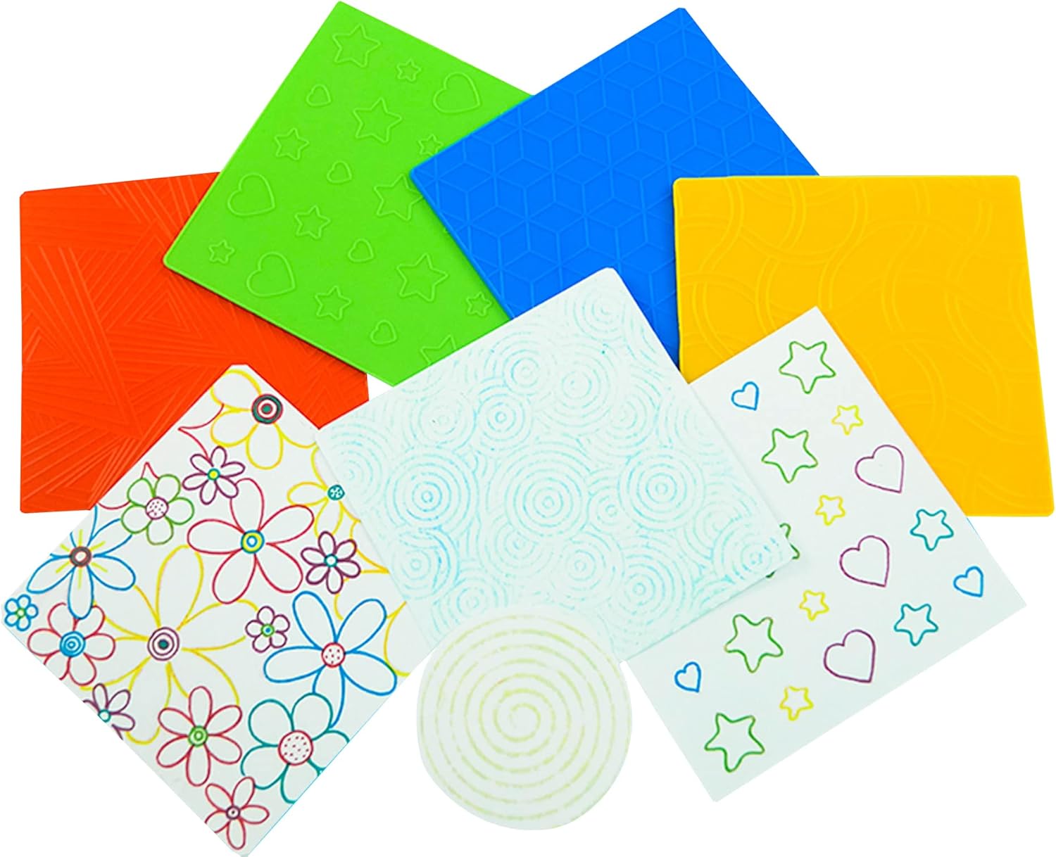 Craftplay Rubbing & Embossing Plates | Pack of 4 Plates | 8 Designs