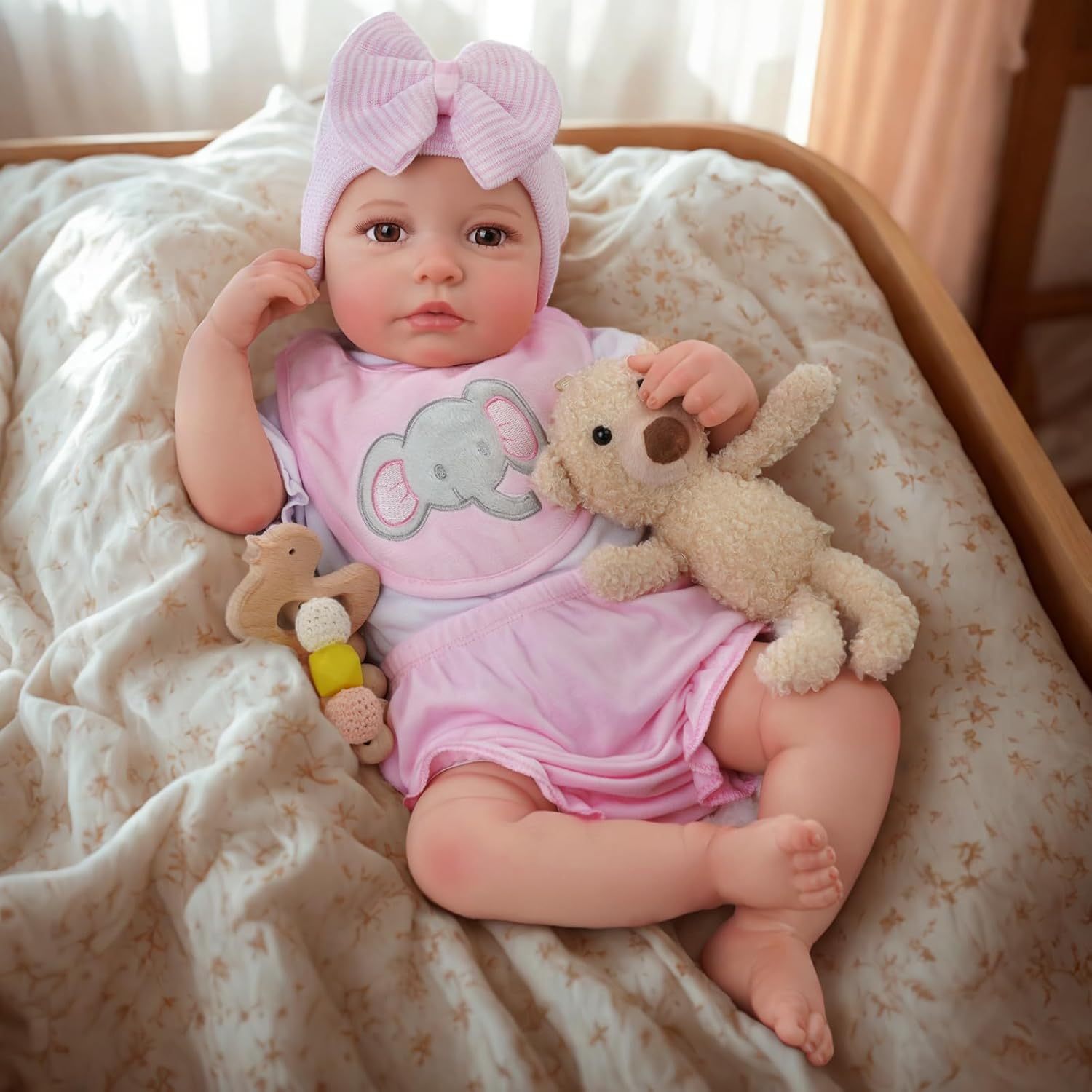 BABESIDE Lifelike Reborn Baby Dolls - 20 inch Sleeping Realistic Newborn Baby Dolls Soft Body Real Life Baby Dolls Girl with Accessories Gifts for Kids Age 3 + & Collection