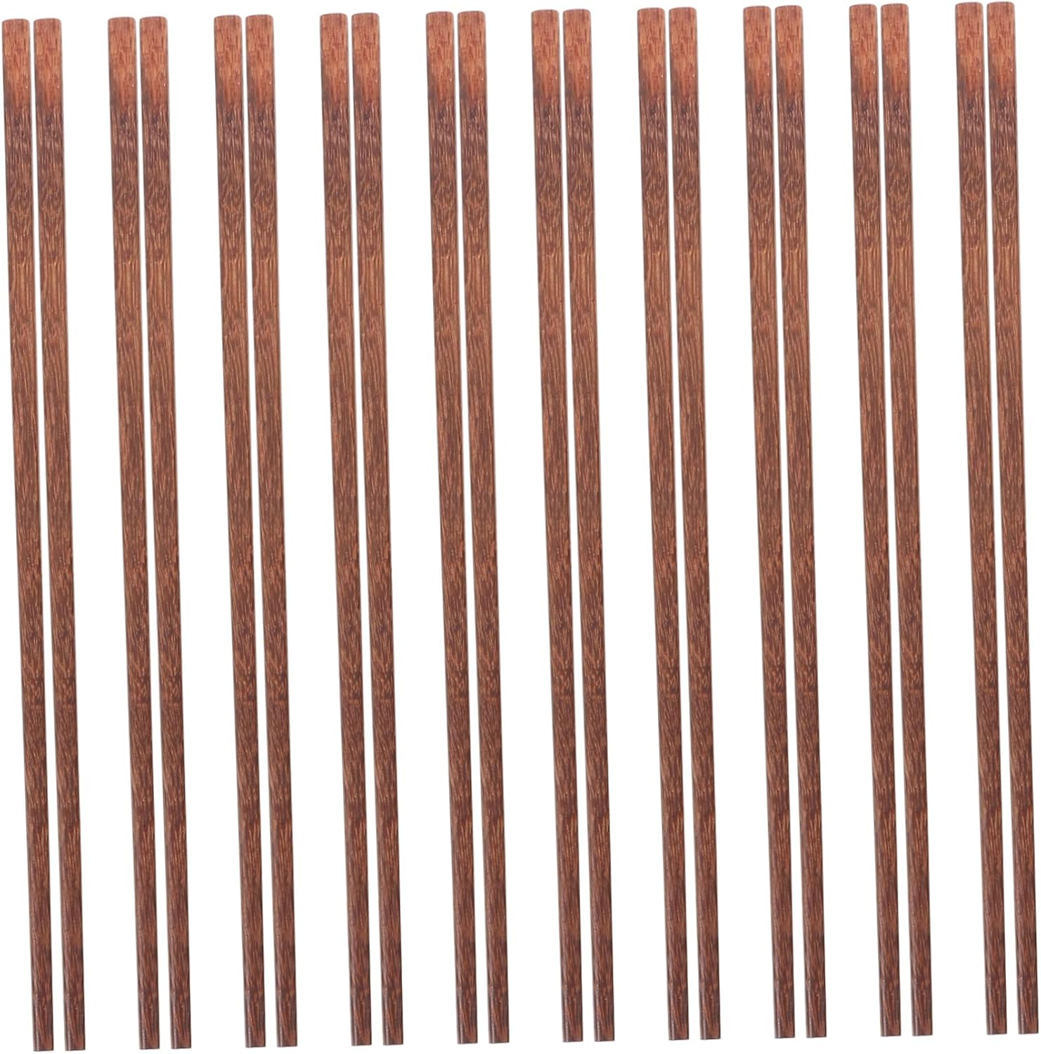 Warmhm 10pairs Traditional Aesthetic Wooden Chopsticks Reusable Dishwasher Safe for Cooking Dining
