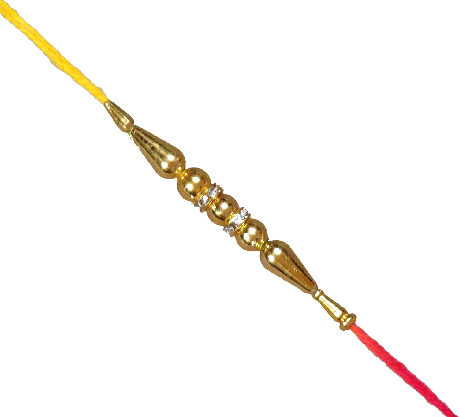 Golden Beads rakhi for brother | rakhi for brother and bhabhi | Rakhi combo | rakhi set | rakhi for rakshabandhan, Midiam, no gemstone