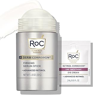 RoC Derm Correxion Advanced Retinol Firming Serum Stick with Antioxidants to Visibly Tighten and Firm Wrinkles and Laugh Lines, 1.0 oz with Retinol Eye Cream Packette