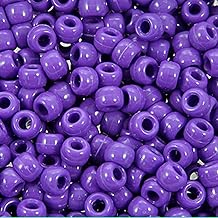 The Beadery 6x9mm Barrel Pony Bead in Dark Lilac, 900-Piece, 9x6MM (750V054)
