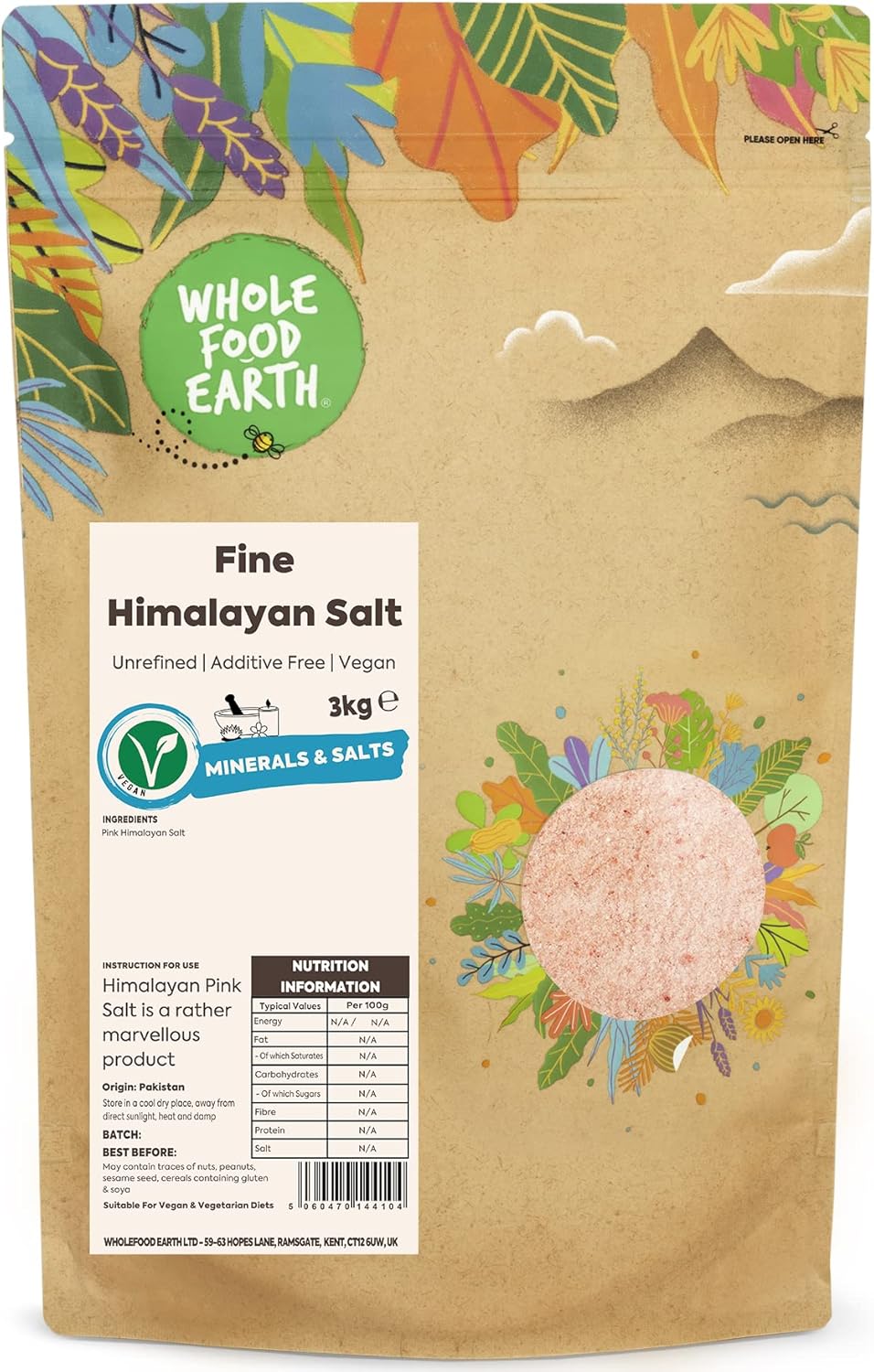 Wholefood Earth - Fine Himalayan Rose Pink Salt 3 kg