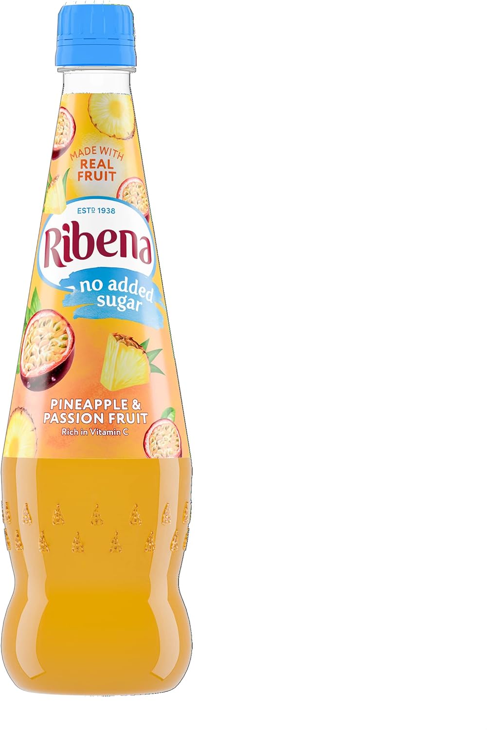 Ribena Pineapple and Passion Fruit Juice Drink No Added Sugar | Real Fruit | Rich in Vitamin C | No Artificial Colours or Flavours | Ready To Drink | 100% Recycled