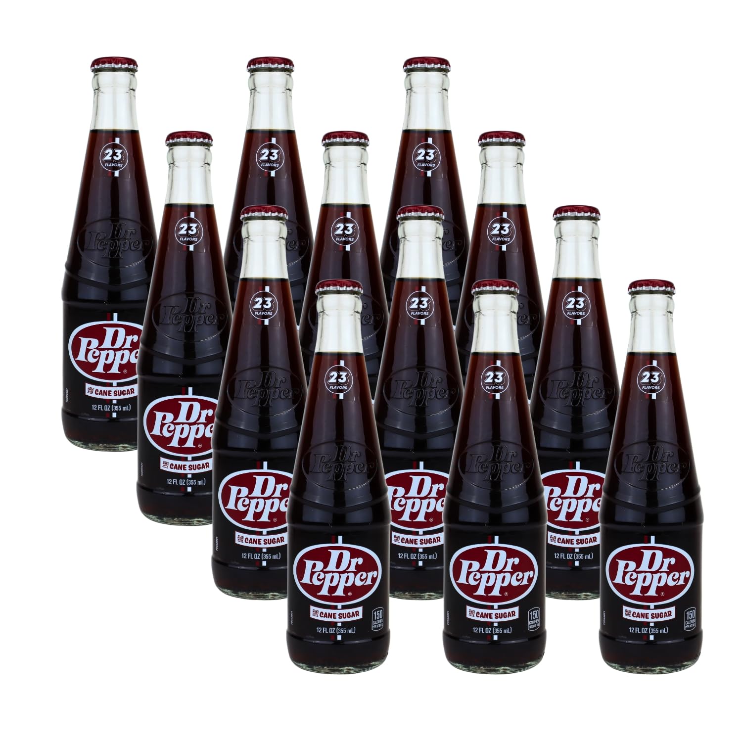 Dr. Pepper Real Sugar Soda, 12 Ounce (12 Bottles)
