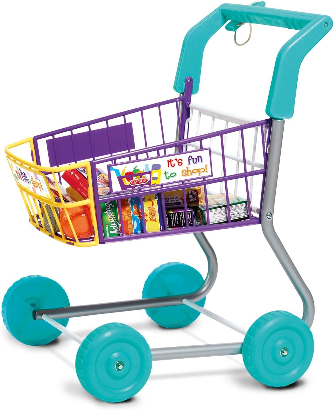 Casdon Shopping Trolley Colourful Toy Shopping Trolley For Children Aged 3+ Equipped With Everything Needed For An Exciting Shopping Trip