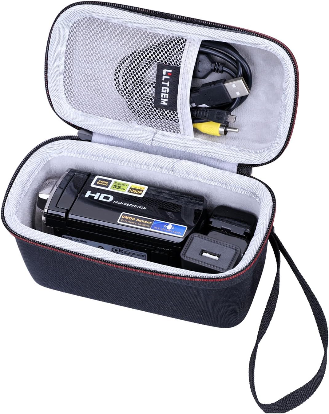 LTGEM Camcorder Cases Compatible with Kimire/SEREE/DINGETU Video Camera Camcorder(Inside: 6.4"x2.8"x3.3"), Case Only