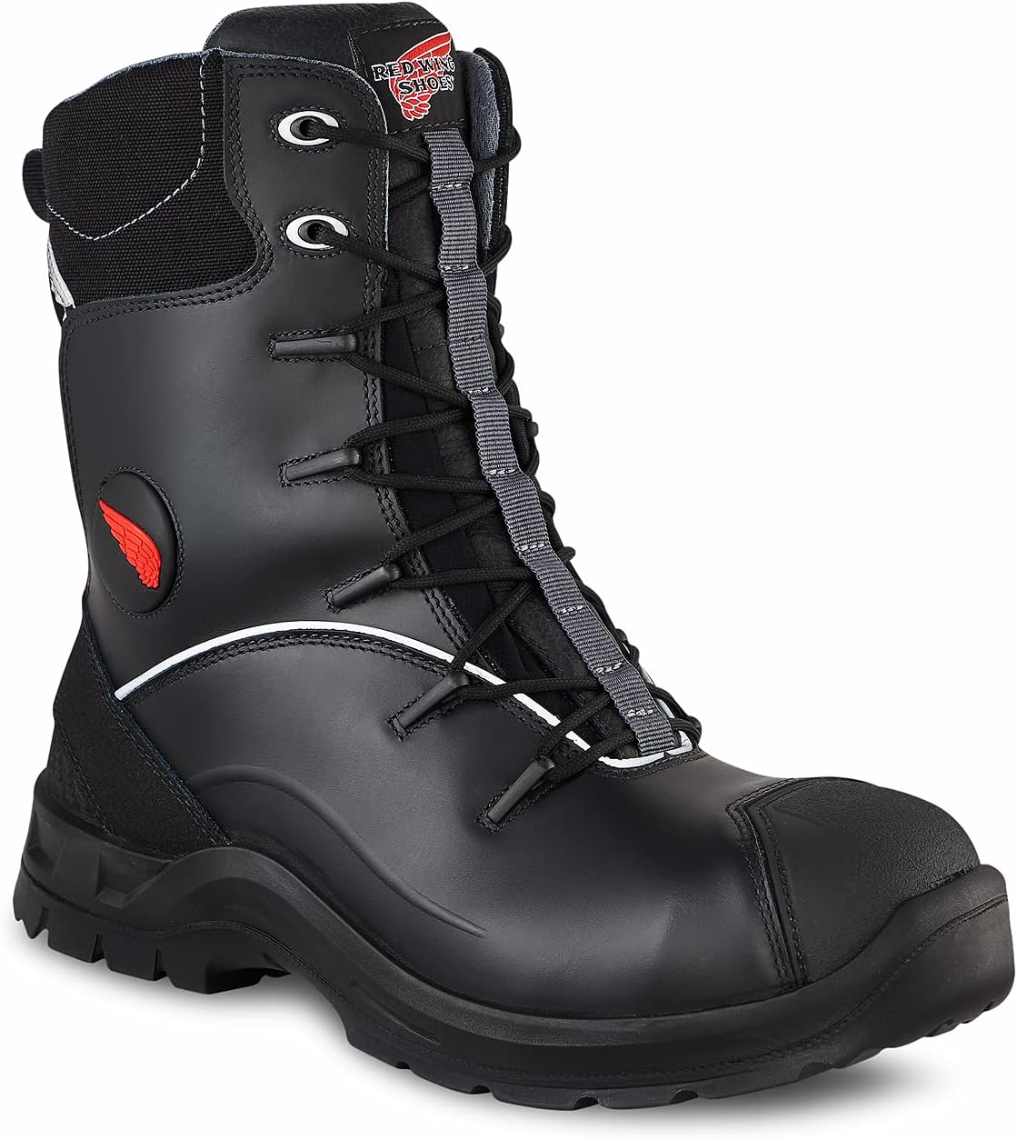 Red Wing Petroking 8" 3222 Waterproof Leather Safety Work Boots Side Zip Black | Various Sizes