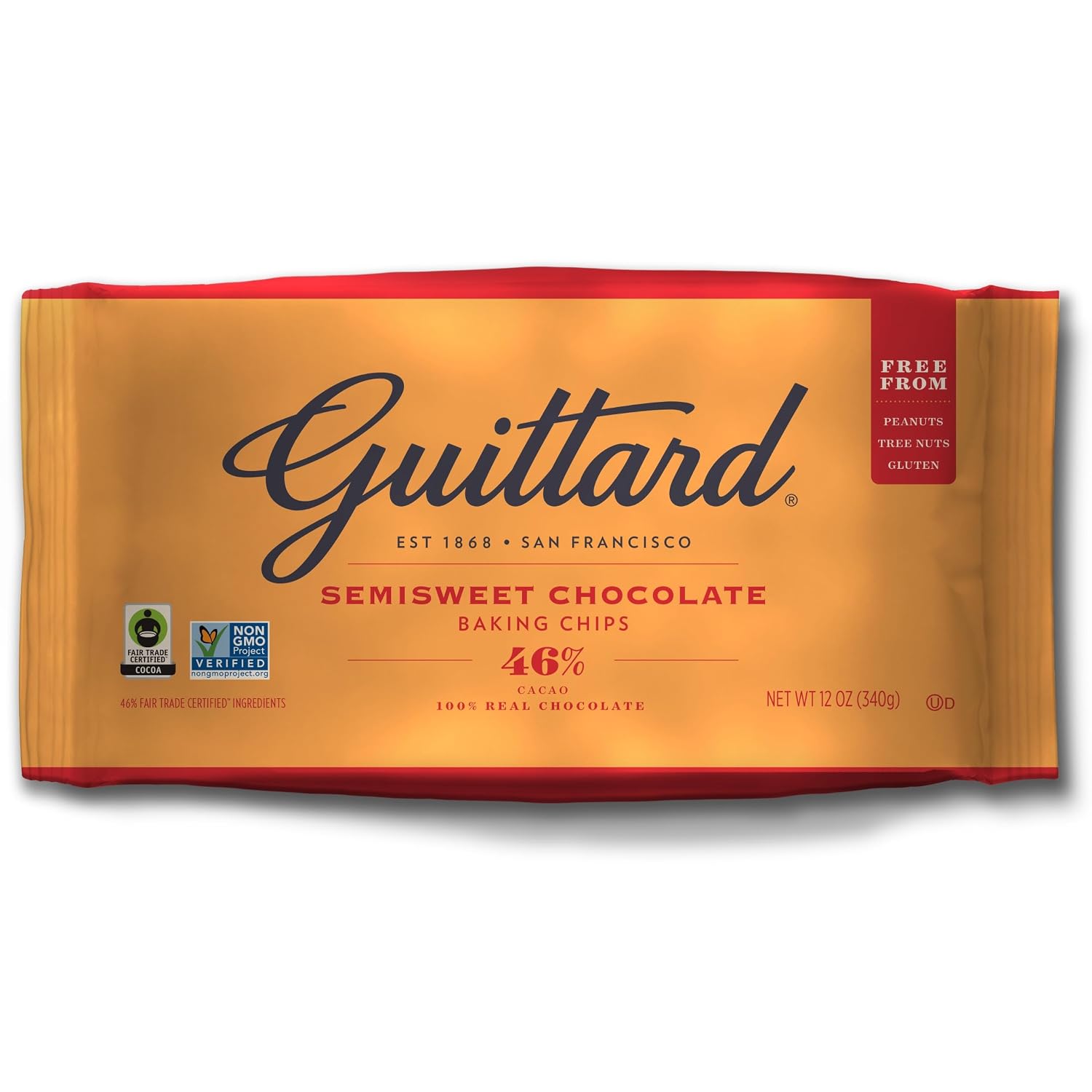 Guittard Baking Chips, Semi Sweet Chocolate, 12 oz