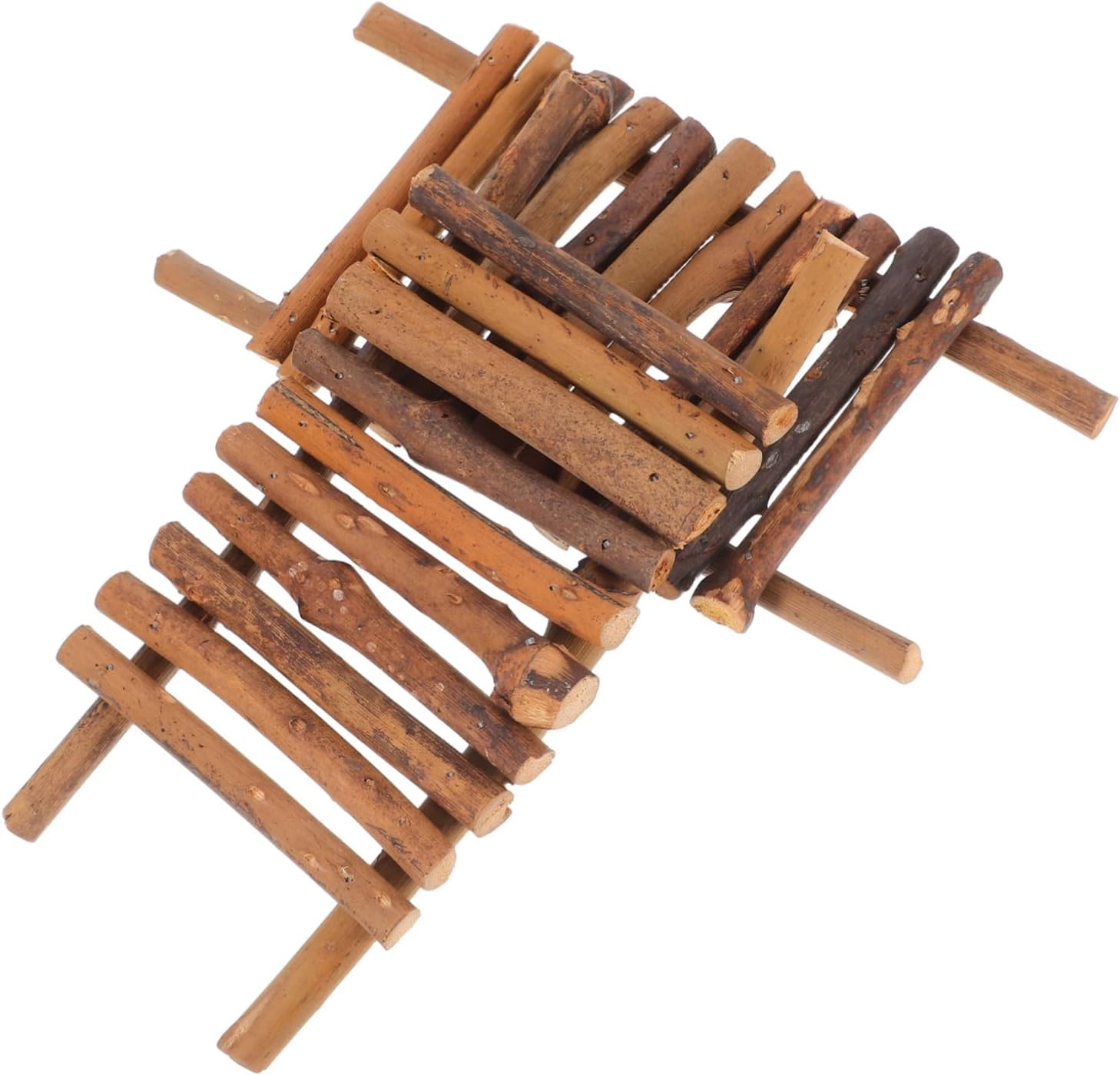 Toddmomy 2pcs Micro Landscape Bridge Miniatures Mini Vine Bridges for Diy Craft Fairy Garden and Terrarium Decor