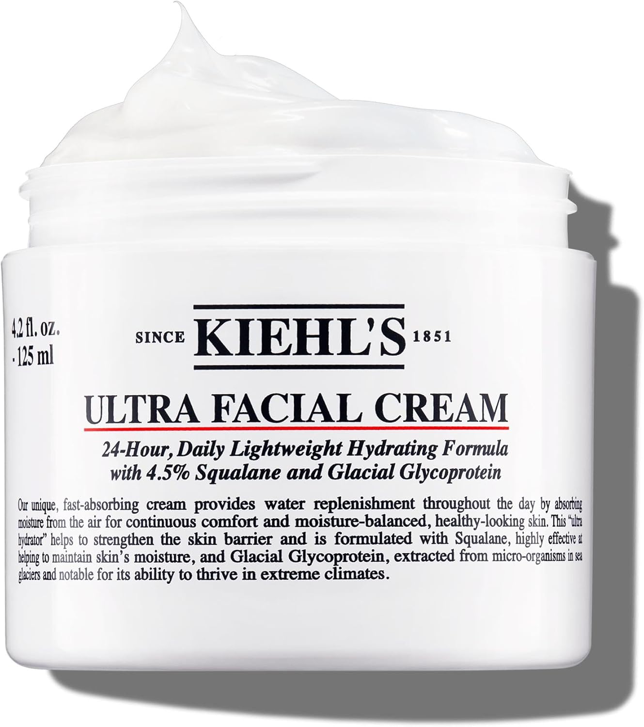 Kiehl's Ultra Facial Cream, Face Moisturiser For Women & Men, Suitable for All Skin Types, Fragrance-Free