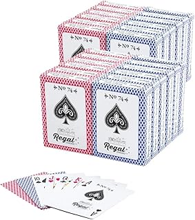 Regal Games - Bulk Playing Cards Set for Adults & Professionals - 24 Standard Decks, Large Print Deck of Cards - Blackjack, Euchre, Canasta, Poker Cards - Fun & Travel Playing Cards (24 Pack)