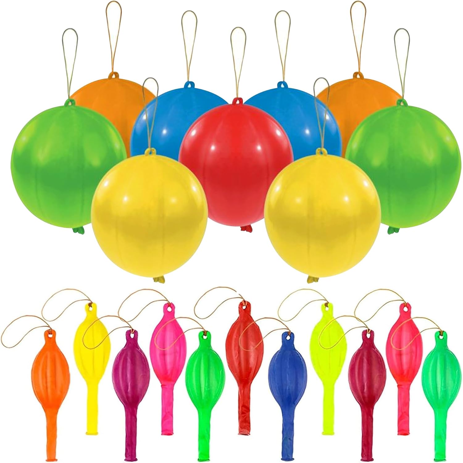G4GADGET 30x Punch Balloons for Kids – 12 Inch Party Bag Fillers – Assorted Colours – Thick & Strong Latex – Ideal for Party Bags, Games & Celebrations