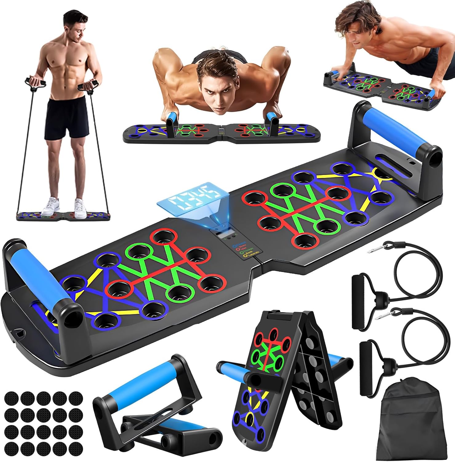 Push Up Board, 26-in-1 Multi-function Press Up Board Exercise Equipment for Home Use, System Fitness Floor Chest Muscle Exercise Professional Equipment Burn Fat for Men Women Gifts