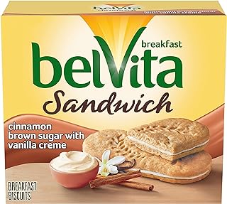 belVita Breakfast Biscuit Sandwiches, Cinnamon Brown Sugar & Vanilla Creme Flavor, 5 Packs (2 Biscuit Sandwiches Per Pack) - SET OF 3