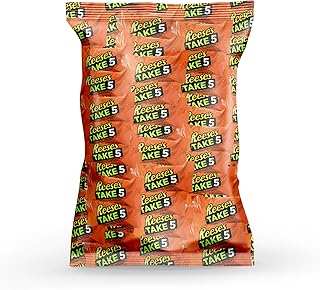 Reses Take-5 - Snack Size Candy Bar - A Blend of Crunchy Pretzel and Peanuts Coated with Caramel Dipped in Milk Chocolate (2 LB)