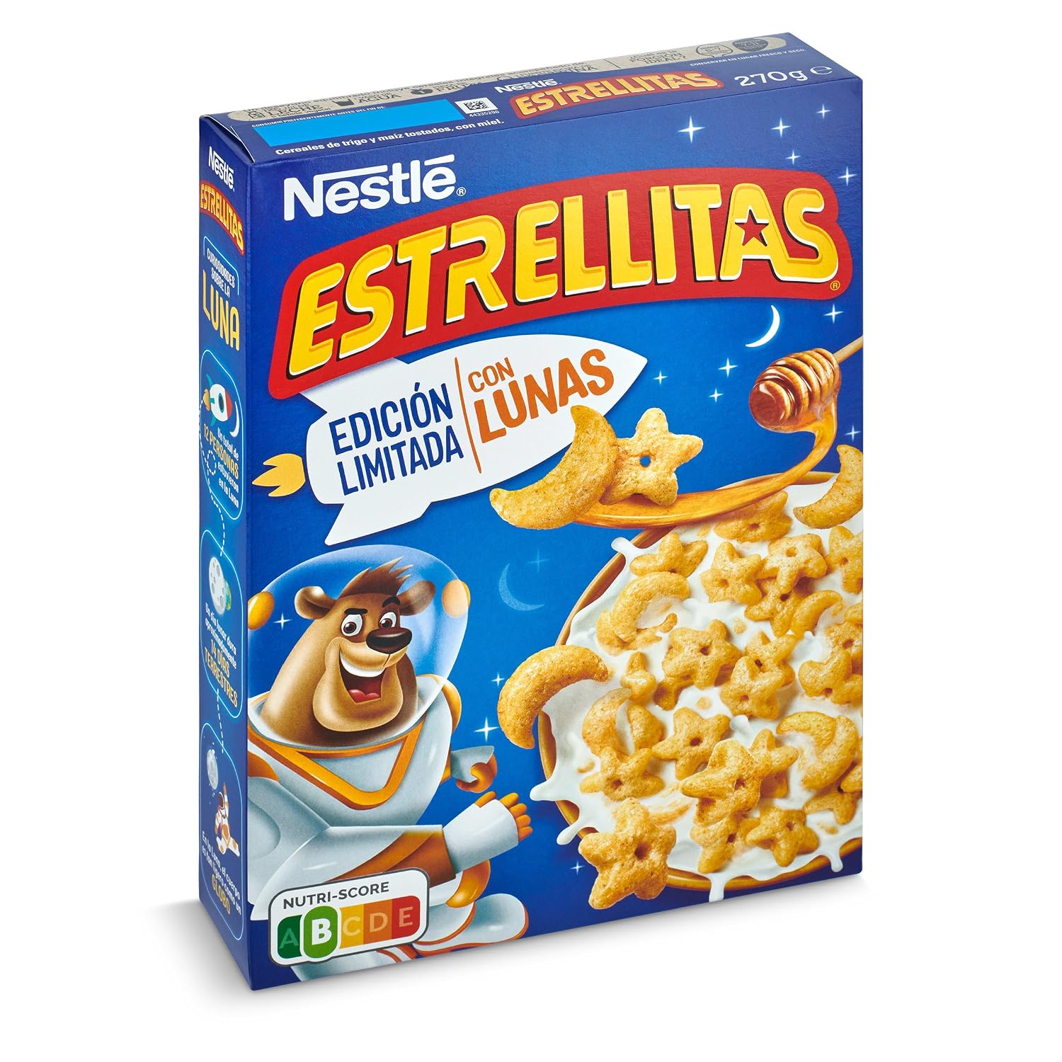 Nestle - Estrellitas Portuguese Children's Whole Grain Cereal with Honey Stars 270 g - Product of Portugal