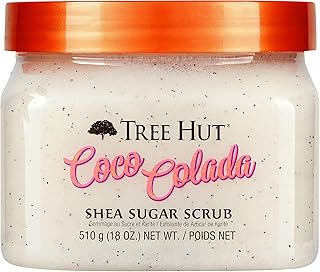 Tree Hut Shea Sugar Scrub Coco Colada, 18 oz, Ultra Hydrating and Exfoliating Scrub for Nourishing Essential Body Care