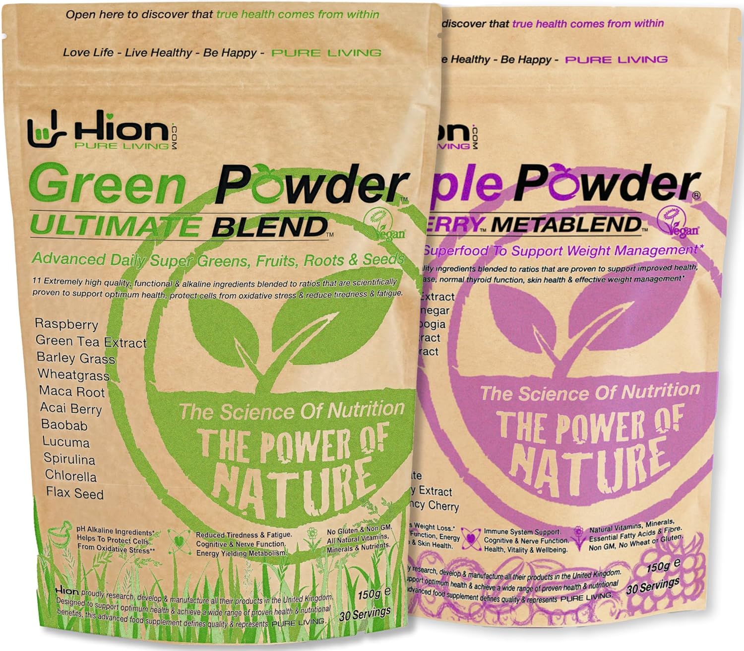 Hion Combo Pack - Green Powder & Purple Powder