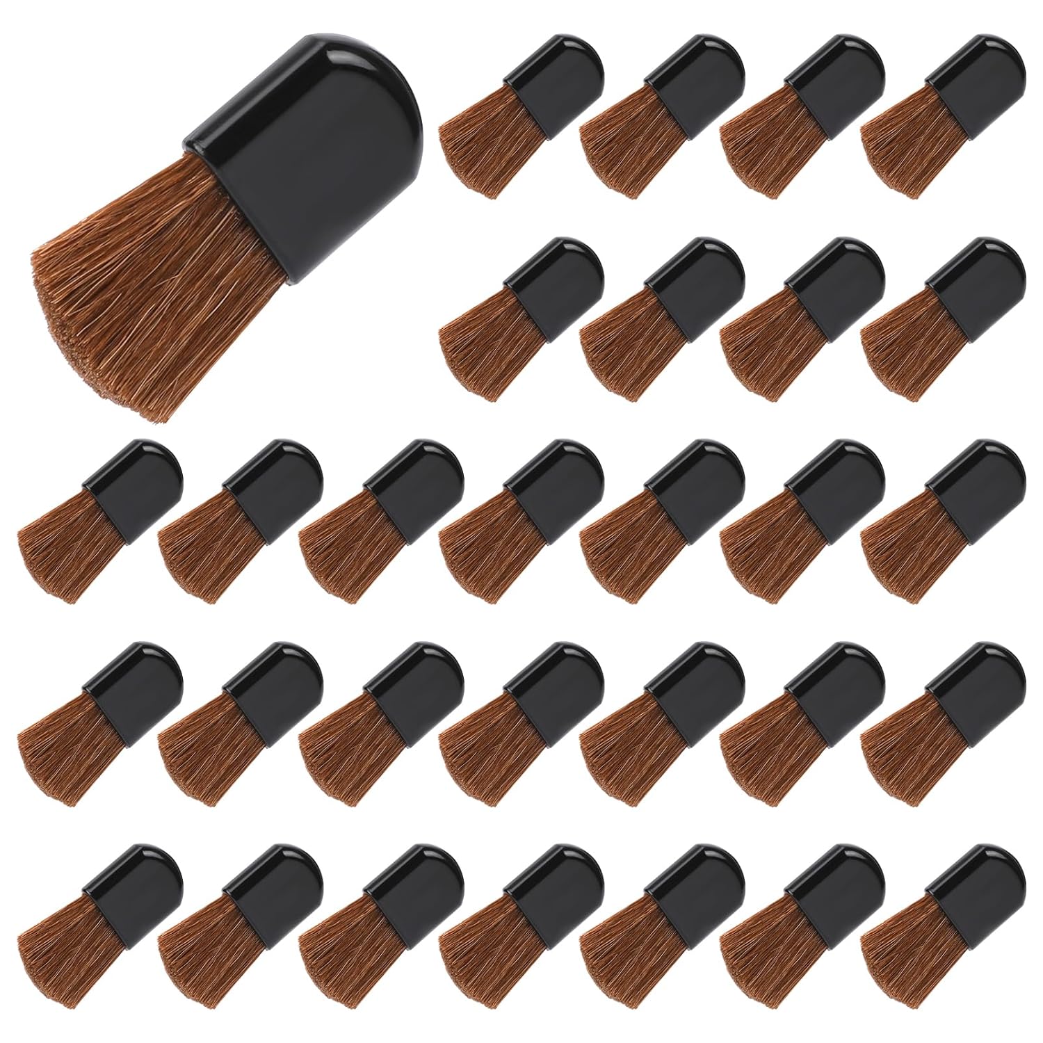 30Pcs Disposable Makeup Brushes Mini Cosmetic Brush Small Blush Brushes for Makeup Portable Powder Brush for Loose Powder Foundation Brush Beauty Tool for Mixing Liquid, Cream or Powder Cosmetics