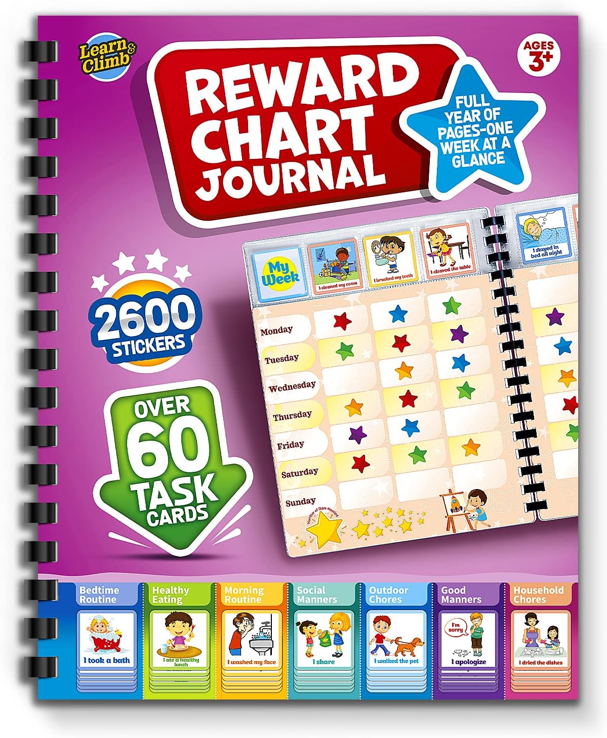 Reward & Behavior Journal for Kids - Weekly Chart