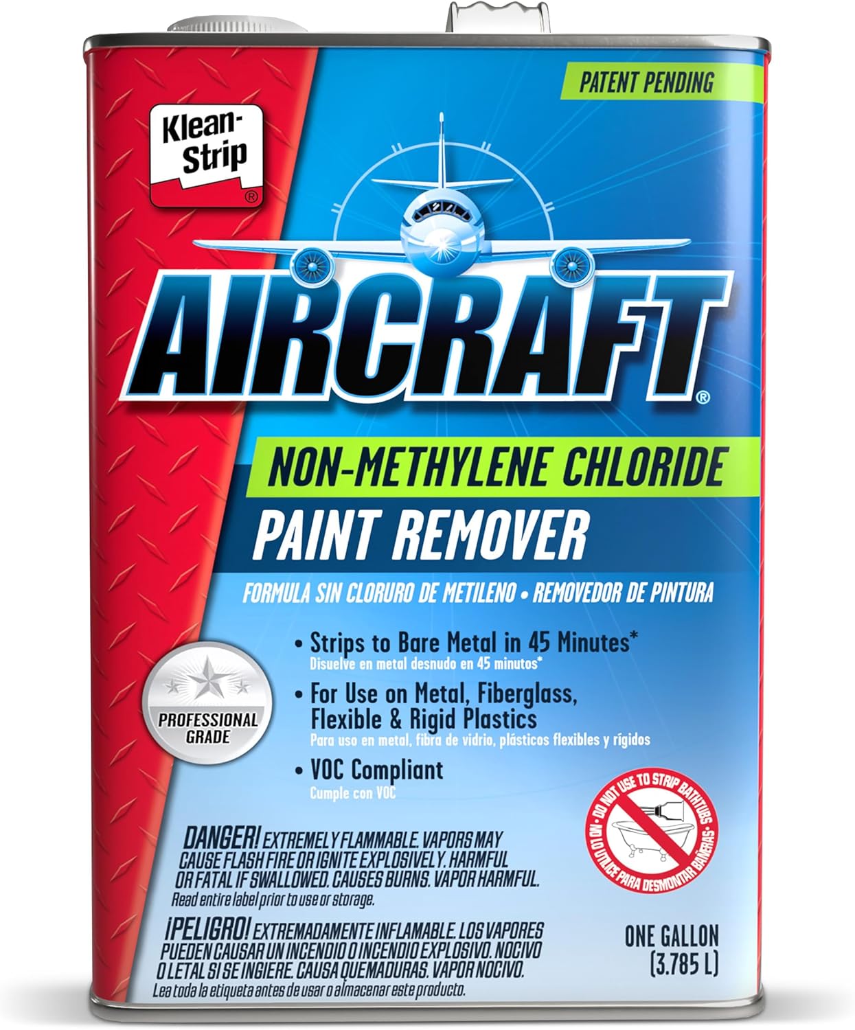 KLEAN-STRIP Aircraft Paint Remover, Professional Grade Paint Stripper for Cars & Metal Surfaces, VOC Compliant, 1 Gallon