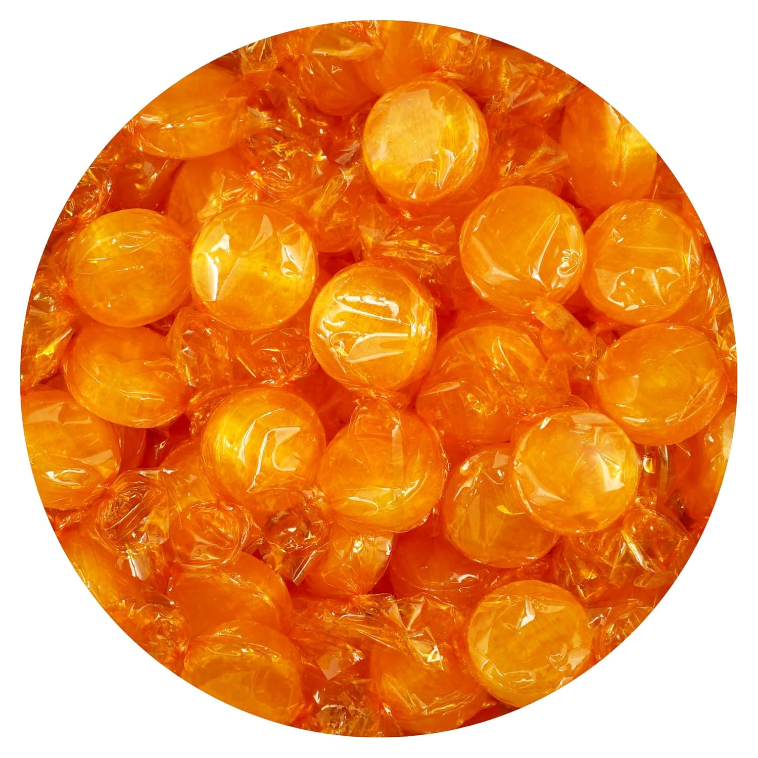 Butterscotch Hard Candy - 1lb Bulk Bag (Approx. 75 pcs) - Individually Wrapped Butterscotch Candy Discs - The Hampton Popcorn & Candy Company