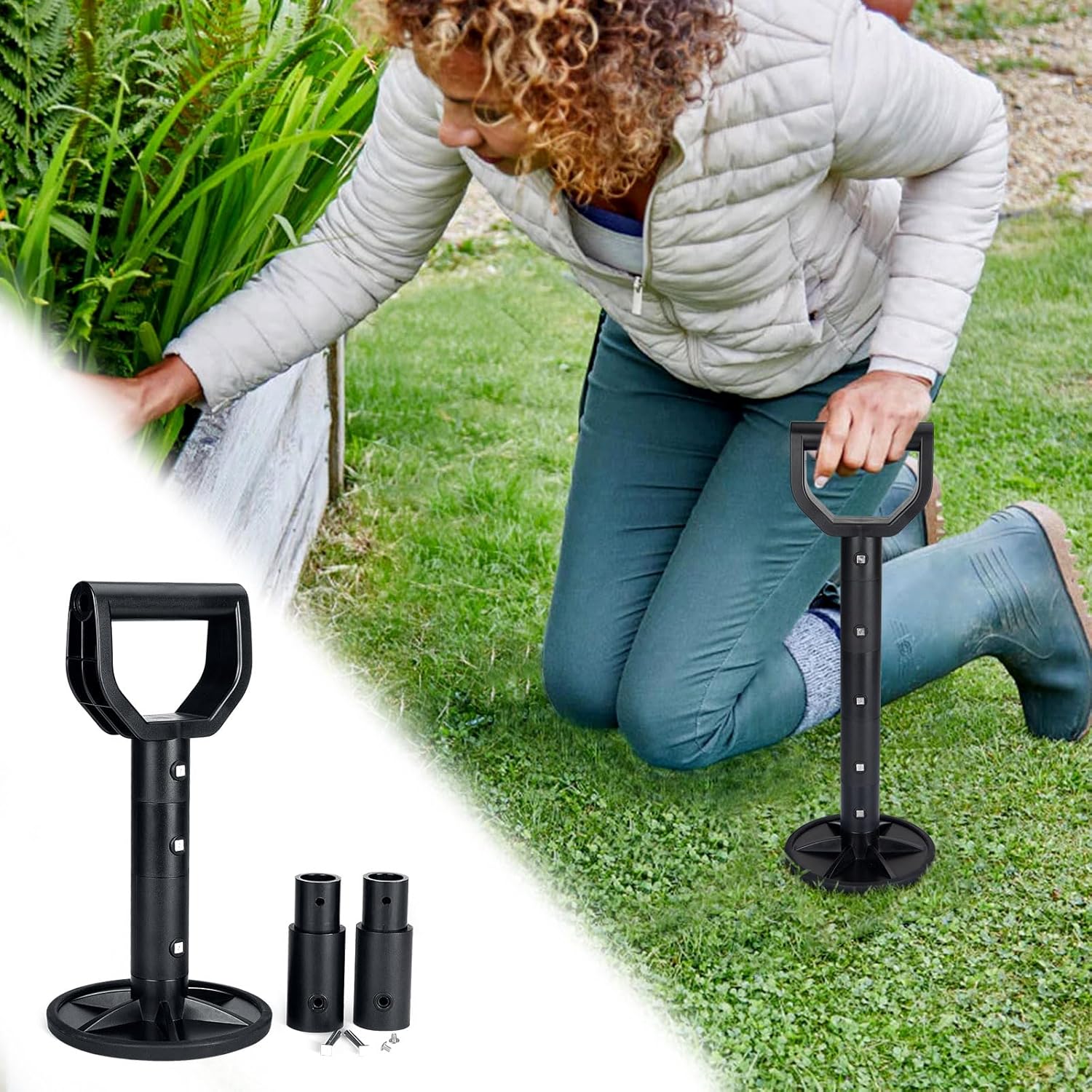 Mobility Aids Tool Help Seniors Get Up from Floor/Ground, Adjustable Standing Aids & Supports Equipment to Stand up, Stand Assist Aid for Elderly for Work or Housework- (Height 7-17")