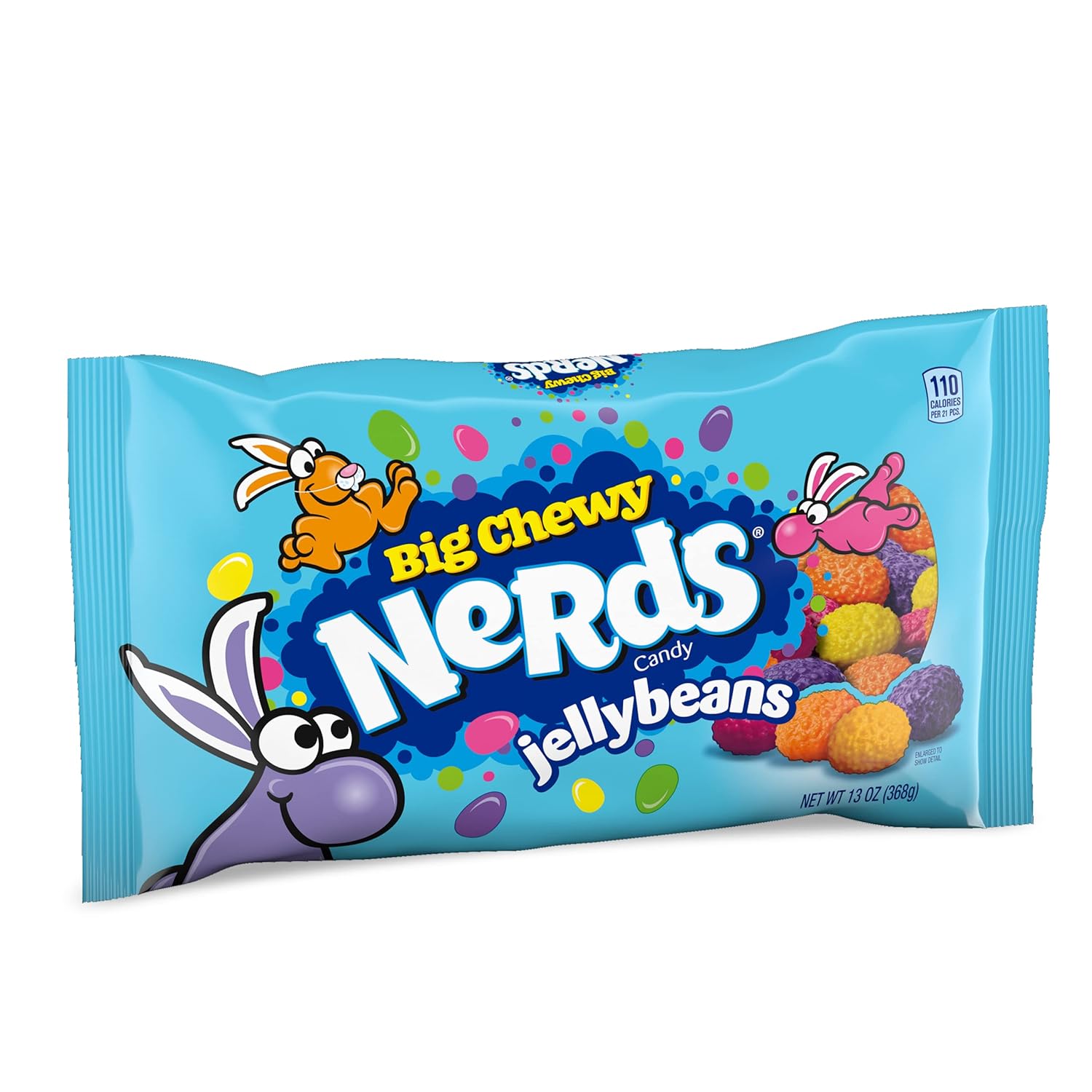 Big Chewy NERDS Jelly Beans | Assorted Candy Flavors of Big Chewy NERDS Candy Jelly Beans | Bag of Candy for Easter Eggs, Easter Basket Stuffers, and Decorating Candy | 13 oz