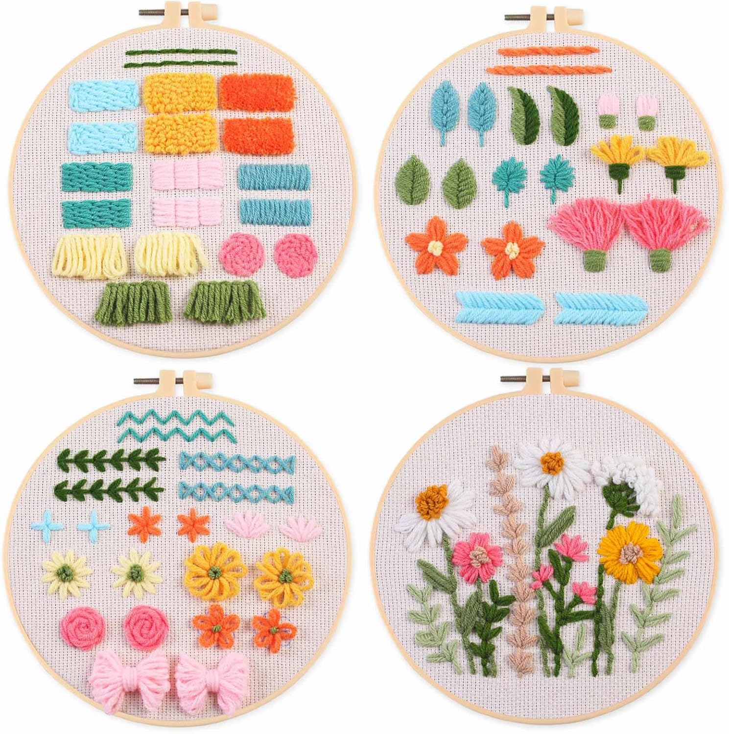 Myfelicity Punch nedle kit,Punch Needle Kits Adults Beginner,Learn Various Needlework Techniques for poking Embroidery