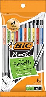 BIC Xtra-Smooth Mechanical Pencils with Erasers, Medium Point (0.7mm), 10-Count Pack, Bulk Mechanical Pencils for School or Office Supplies