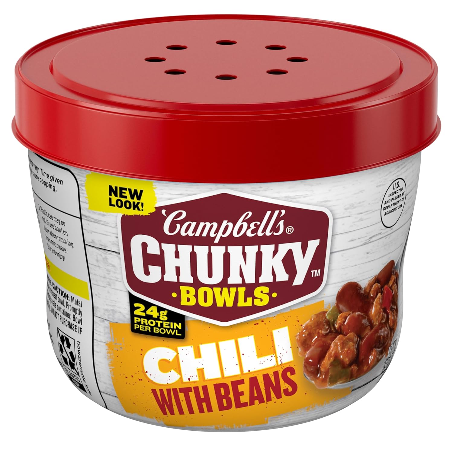 Campbell's Chunky Chili with Beans, 15.25 Ounce Microwavable Bowl