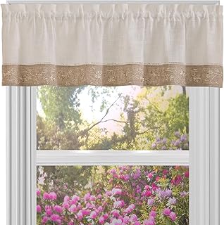 Achim Home Furnishings, Natural Oakwood Valance, 58 14-Inch, 58" x 14" (Model: OWVL14NT12)