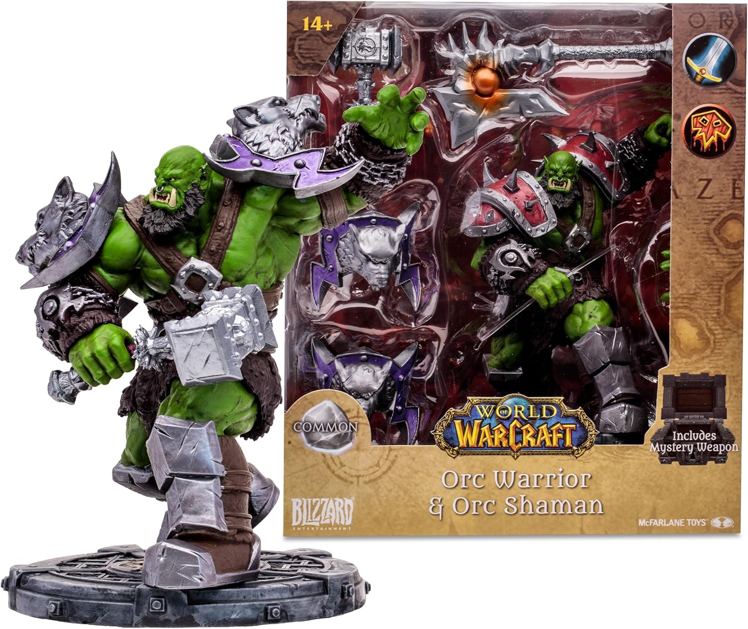 McFarlane Toys - World of Warcraft Orc: Warrior/Shaman (Common) 1:12 Scale Posed Figure