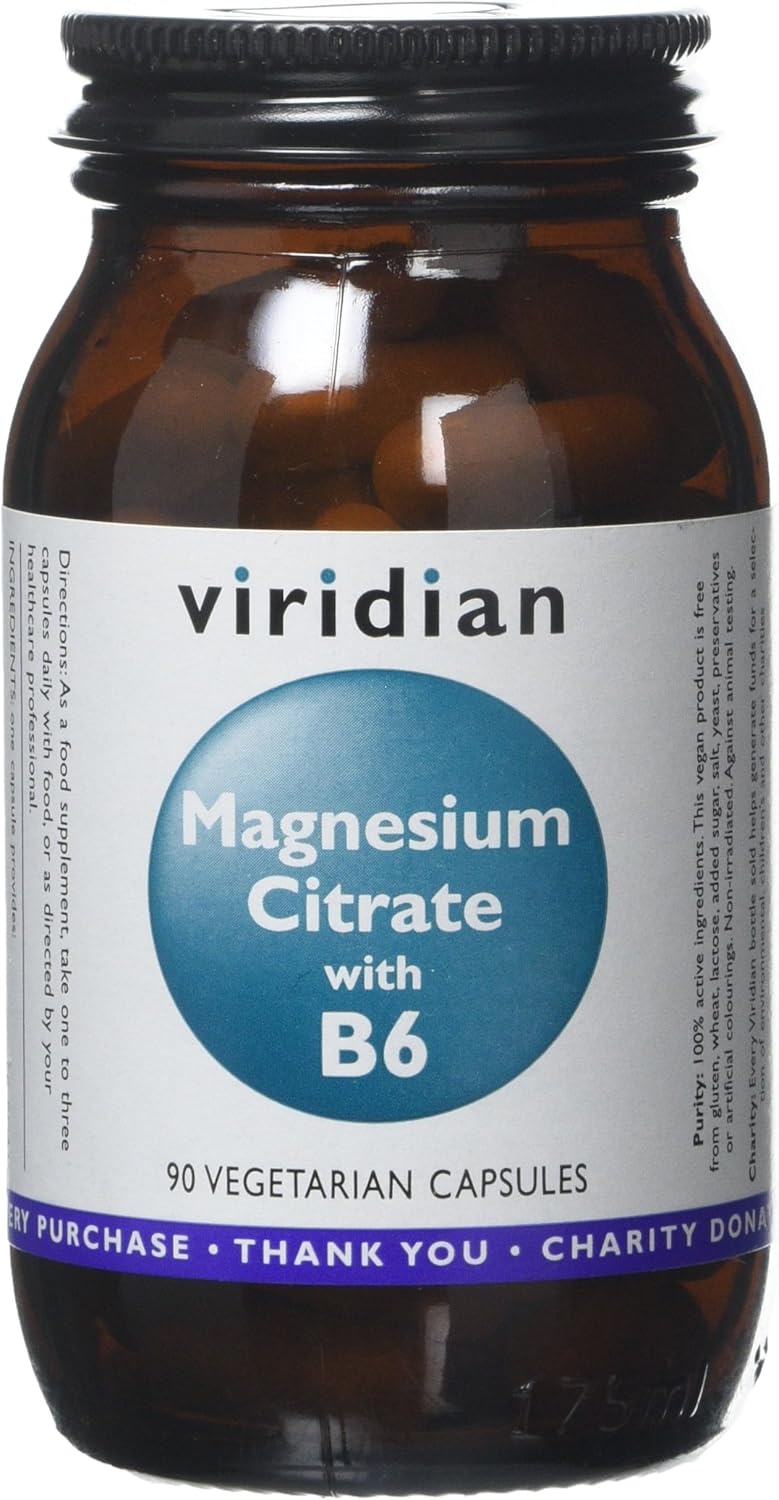 Viridian Magnesium Citrate with B6 - 90 Vegicaps