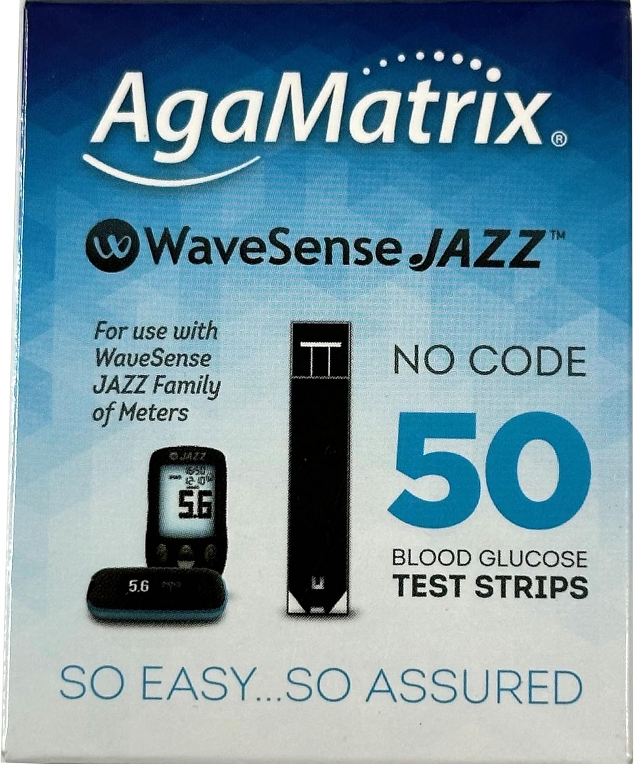 WaveSense JAZZ Test Strips - 50 Pack