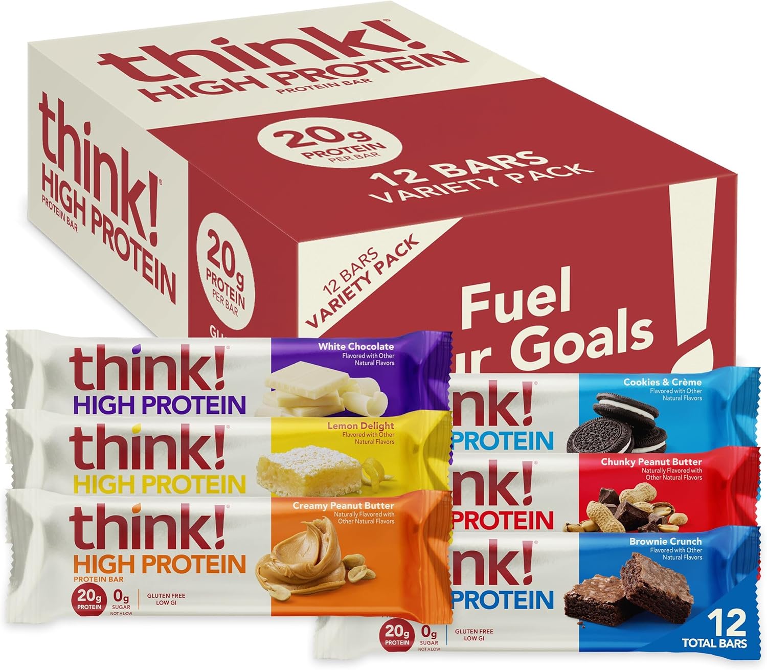 Think, High Protein Bars Variety Pack, 2.1 Ounce