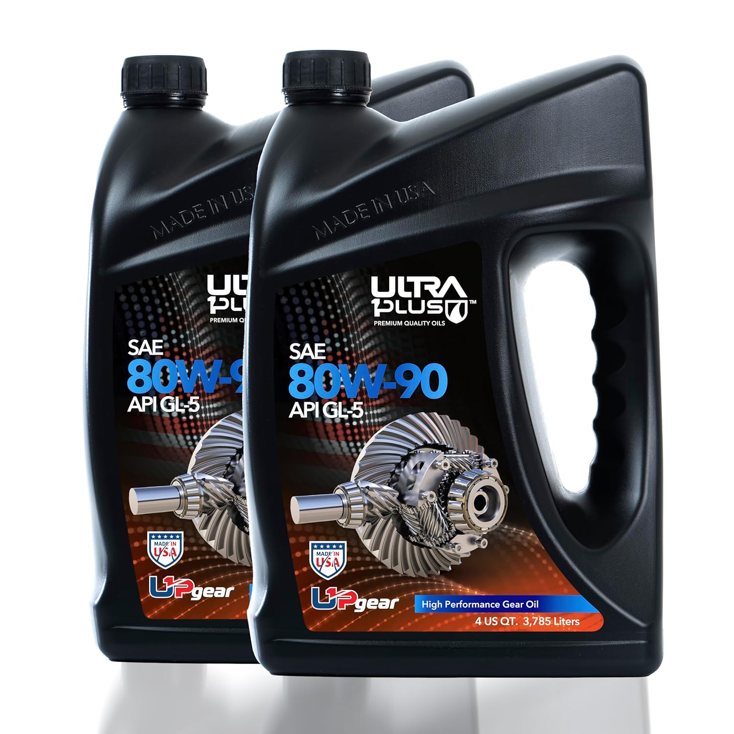 ULTRA 1PLUS 80W-90 Gear Oil API GL-5-2 Gallon Automotive 80W90 Gear Oil, Lubricates Gears in Differentials & Manual Transmissions