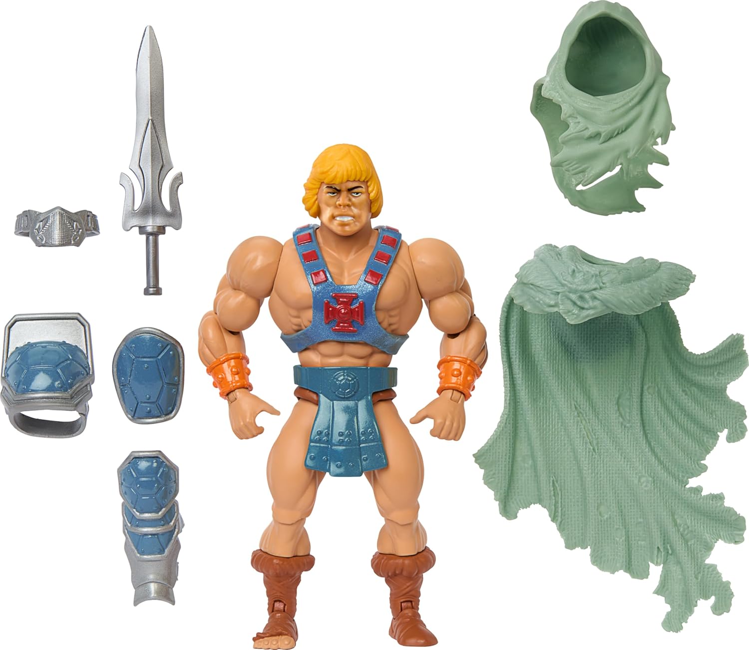 Masters of the Universe Origins Turtles of Grayskull Stealth Ninja He-Man Posable Action Figure Toy, Teenage Mutant Ninja & Motu Crossover