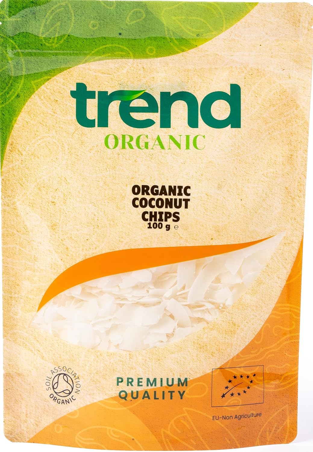 Trend Organic Coconut Chips: Crispy Blis, Perfect for Snacking, and Culinary Creations with its Tropical Taste, Rich in Fibre, Certified Organic, Vegan, Non-GMO, No Additives No Preservatives, 100g