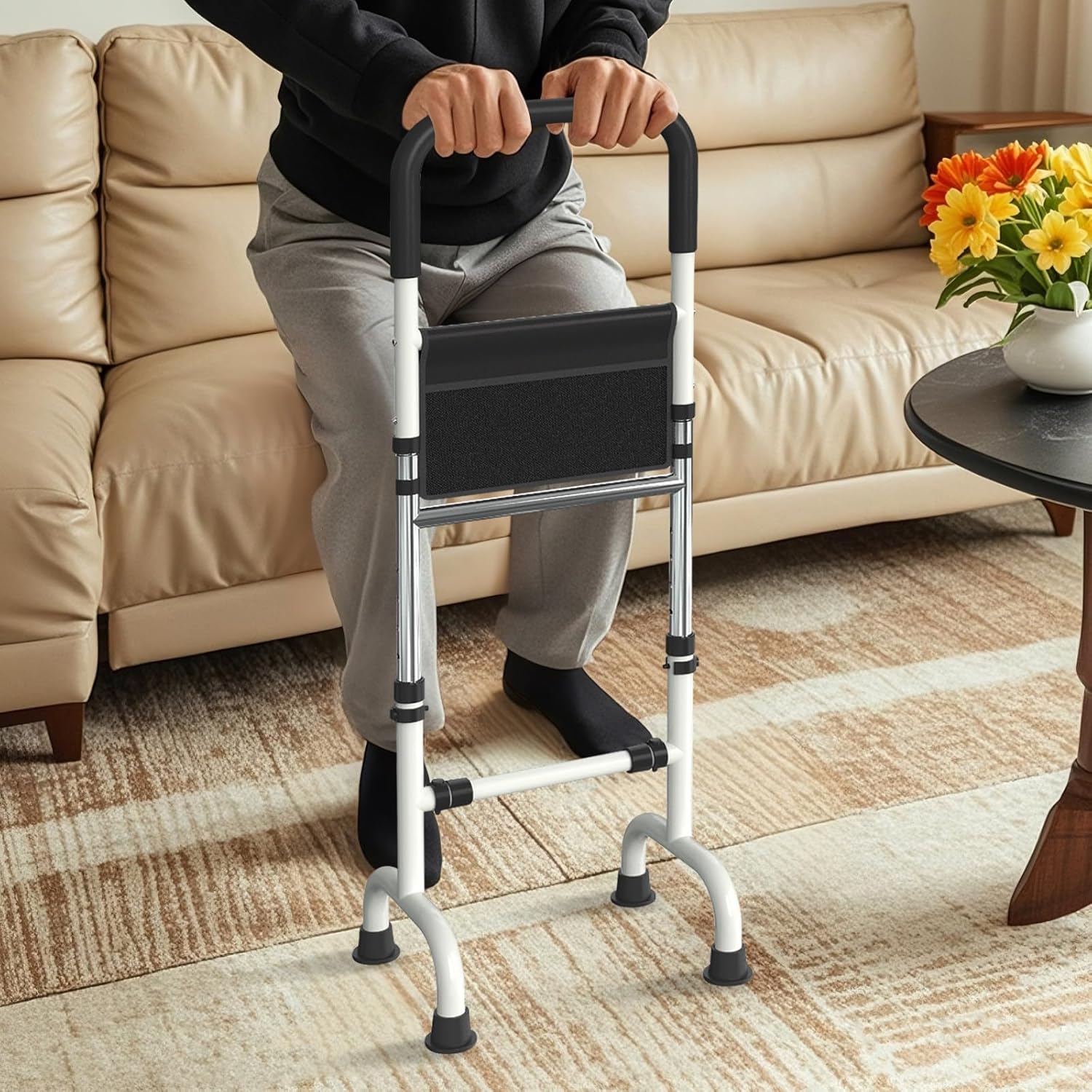 Hip Knee Surgery Recovery Aid Walking Cane Standing Aids and Supports, Adjustable Cane Stand Assist Aid for Elderly up to 400lb Height, Mobility Aids Tool Help get up for Seniors