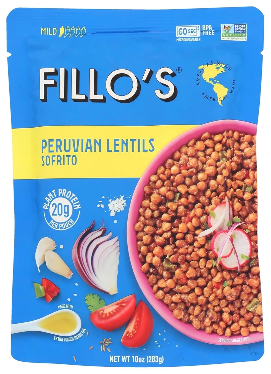 FILLOS Peruvian Lentils Beans & Sofrito, 10 OZ